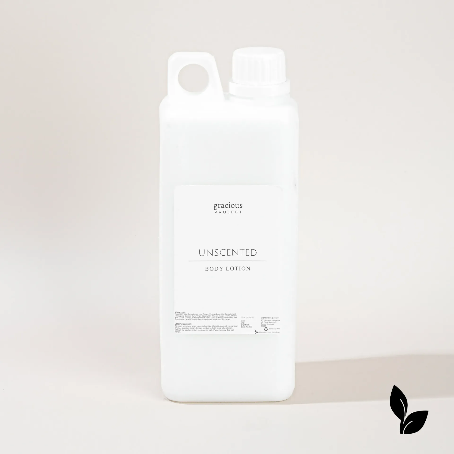 [Body Lotion] Unscented Body Lotion - 1000 gr